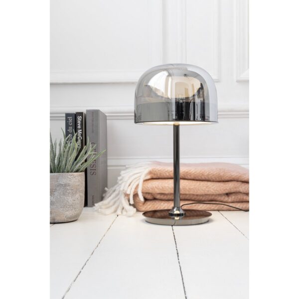 J-Line tafellamp Topja - glas/metaal - zilver WAREHOUSEPROMO - Afbeelding 6