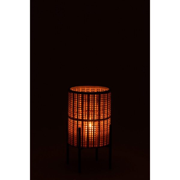 J-Line lantaarn Op Voet - bamboe - naturel - small - Afbeelding 3