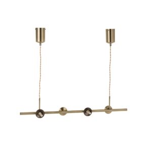 J-Line hanglamp Yuks 4 Lampen - staal - gou