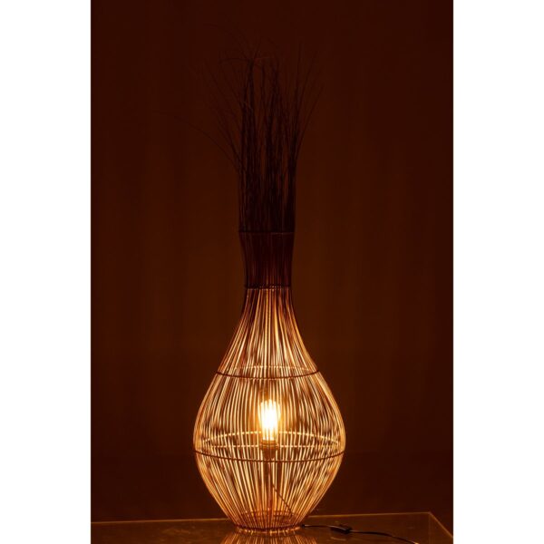 J-Line staande lamp Peer Stokjes Kokosnoot - jute - naturel - Afbeelding 3