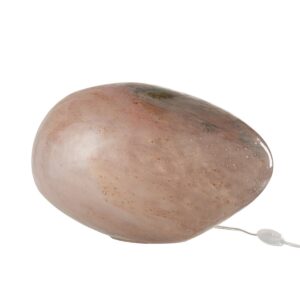Elegante J-Line Lamp Dany Ovaal – Roze Glas