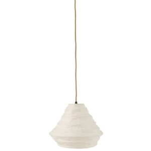 J-Line hanglamp Nest Raffia - rotan - wit
