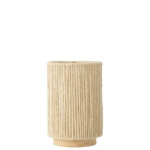 J-Line Lamp Led Cilinder Metaal/Katoen Naturel Large