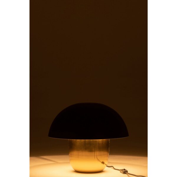 J-Line lamp Paddenstoel - ijzer - zwart/goud - small - Afbeelding 3