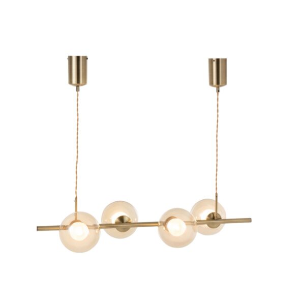 J-Line hanglamp Yuks 4 Lampen - staal - gou - Afbeelding 5