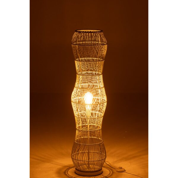 J-Line Vloerlamp Rotan Metaal Twisted Groen - Afbeelding 3