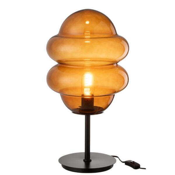 J-Line Tafellamp Honinglepel Glas Bruin