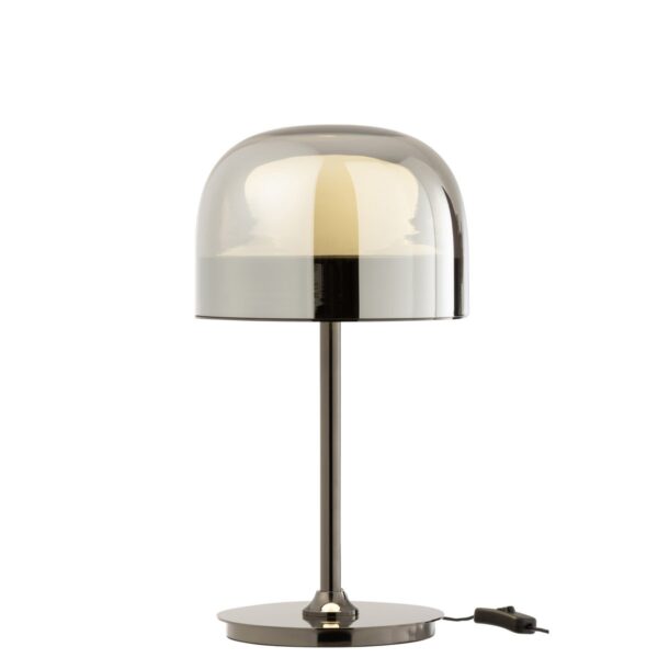 J-Line tafellamp Topja - glas/metaal - zilver WAREHOUSEPROMO - Afbeelding 2