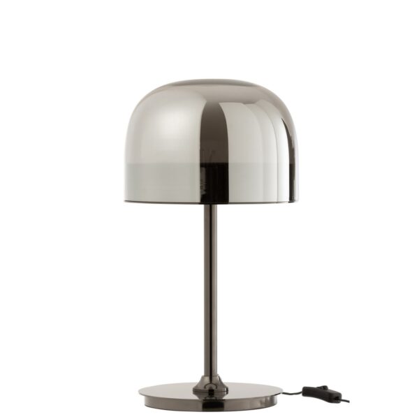J-Line tafellamp Topja - glas/metaal - zilver WAREHOUSEPROMO