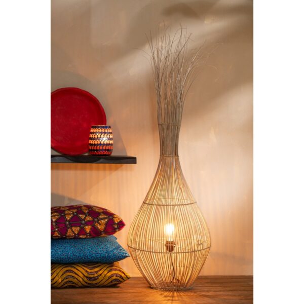 J-Line staande lamp Peer Stokjes Kokosnoot - jute - naturel - Afbeelding 4