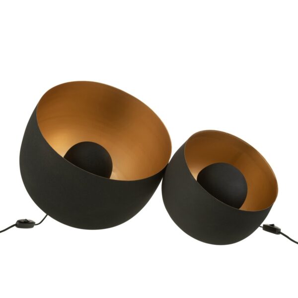 J-Line lamp Rond - metaal - zwart/goud - large - Afbeelding 5