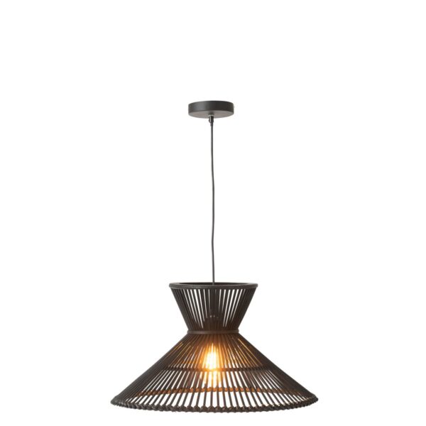J-Line hanglamp Lagen - hout - zwart - small - Afbeelding 2