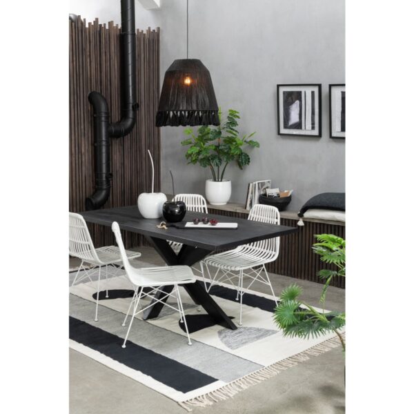J-Line hanglamp Celia - jute - zwart - large - Afbeelding 4